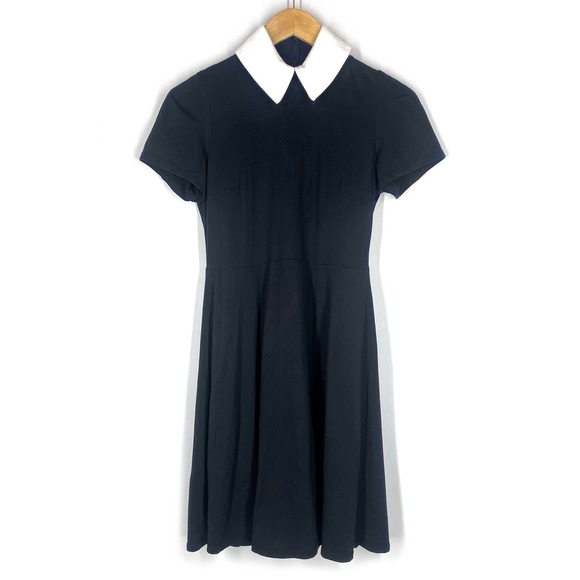 Deandri Dresses & Skirts - Deandri Minnie Dress Black Collared Wednesday Addams Short Sleeve Halloween S